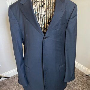 Hickey Freeman - Loro Piani Wool - Gorgeous Blue Sharkskin Suit